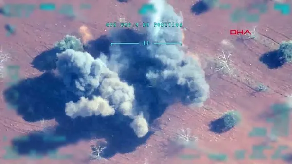 TSK, rejim güçlerine aralıksız böyle bomba yağdırıyor... Harekattan son görüntüler! | Video