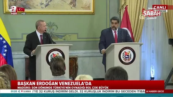 Başkan Erdoğan Venezuela'da konuştu