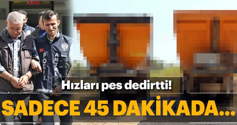 Antalya’da park halindeki 3 TIR’ın dorsesini 45 dakikada çaldılar