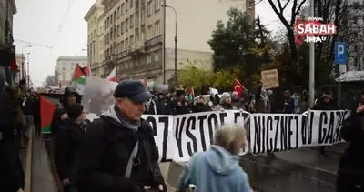 Polonya’da binlerce kişi Filistin’e destek için yürüdü | Video