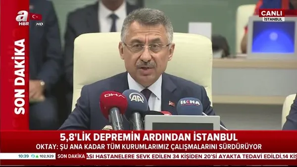 Son dakika: Cumhurbaşkanı Yardımcısı Oktay'dan İstanbul depremi ile ilgili önemli açıklamalar!