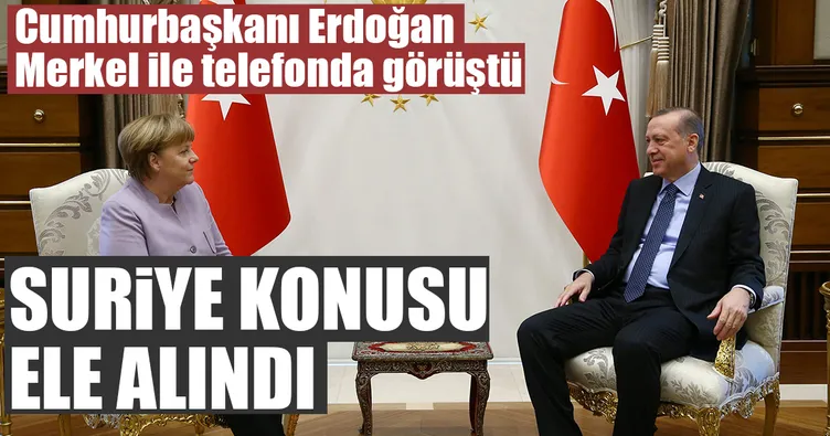 Son dakika: Erdoğan Merkel ile görüştü
