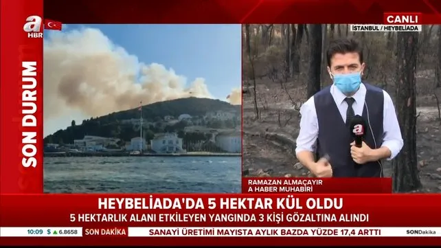 Son dakika: İstanbul Heybeliada'daki yangın bölgesinden canlı yayınla son durum... 3 gözaltı! |Video