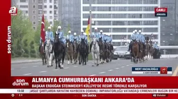 Başkan Erdoğan resmi törenle karşıladı! Almanya Cumhurbaşkanı Ankara'da