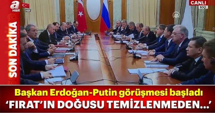 Başkan Erdoğan-Putin görüşmesi başladı