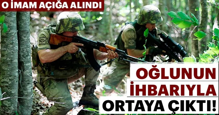 Evinden erzak alan teröristleri bildirmeyen imam açığa alındı