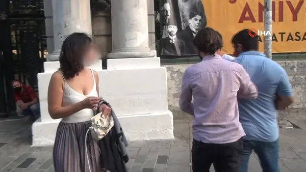 Son dakika: Taksim'de genç kadını takip eden sapık böyle görüntülendi! Güven timleri adım adım takip etti | Video
