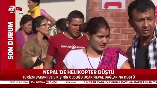 İçinde Nepal Turizm Bakanı Rabindra Adhikari'nin de içinde olduğu helikopter düştü!