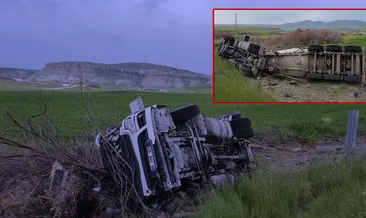 Ankara’da feci kaza! TIR şarampole devrildi: 1 ağır yaralı!