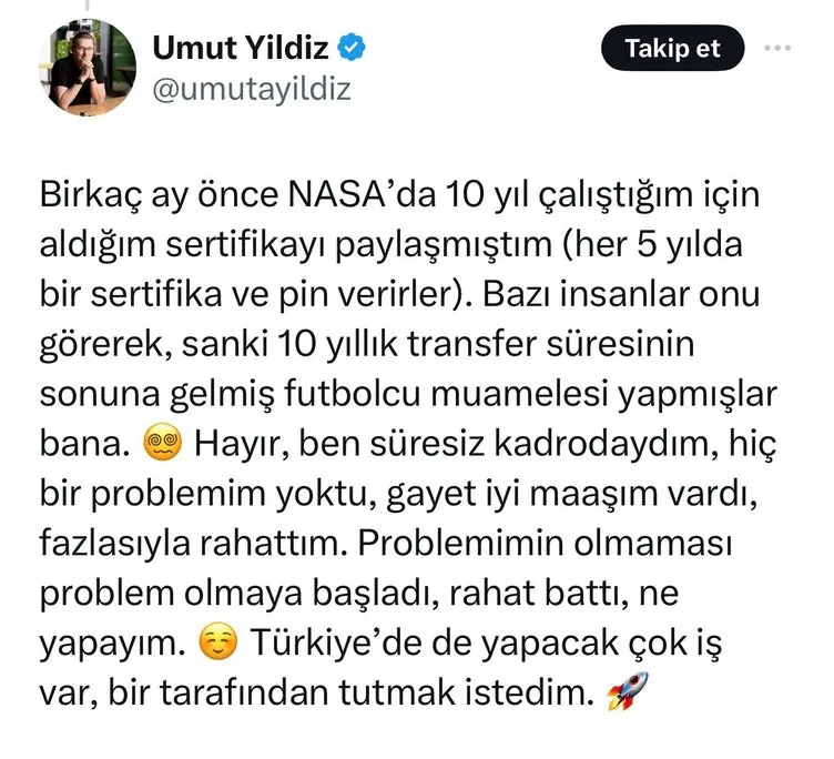 NASA’dan ayrıldı vatana döndü! Türkiye’nin uzay atılımı heyecanlandırdı! Ünlü Astrofizikçi Umut Yıldız: Potansiyeli gördüm