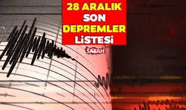 Deprem mi oldu, nerede, kaç şiddetinde? 28 Aralık AFAD ve Kandilli Rasathanesi son depremler listesi