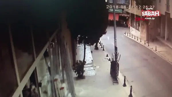 İstanbul'da yabancı uyruklu bir kişinin 4. kattan atılarak öldürülme anı kamerada