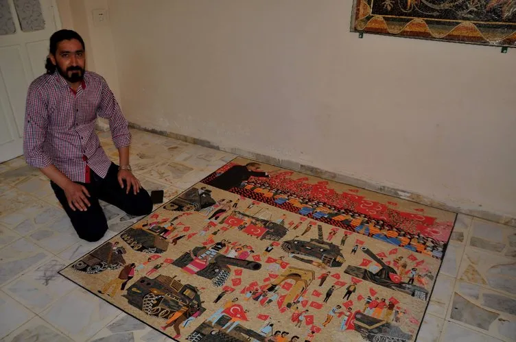 Suriyeli sanat tarihçisi 15 Temmuz’u mozaiğe işledi