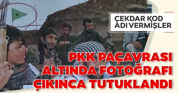 PKK paçavrası altında fotoğrafı çıkınca tutuklandı