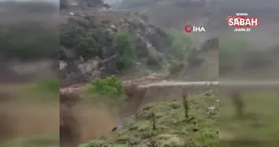 Manisa’da heyelan sebebiyle kapanan yol yeniden ulaşıma açıldı | Video