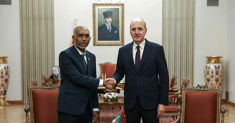 Meclis Başkanı Kurtulmuş, Maldivler Cumhurbaşkanı Muizzu ile görüştü