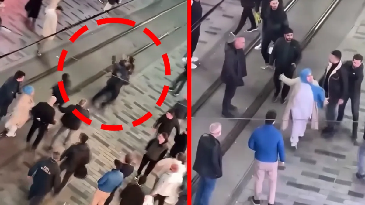 Taksim’i savaş alanına çevirdiler! AVM’de başlayan kavga caddede devam etti! Güvenlik görevlisi ile yeğen ve teyzesi birbirine girdi Taksim’i savaş alanına çevirdiler! AVM’de başlayan kavga caddede devam etti! Güvenlik görevlisi ile yeğen ve teyzesi birbirine girdi