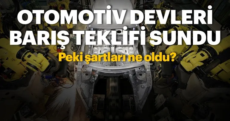 Otomotiv devlerinden barış teklifi