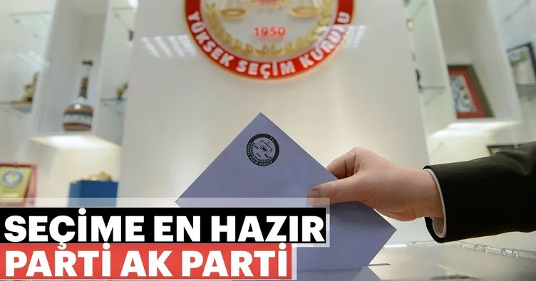 Seçime en hazır parti AK Parti