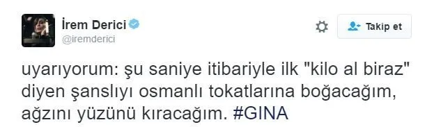 irem derici 50 kiloya kadar dustu