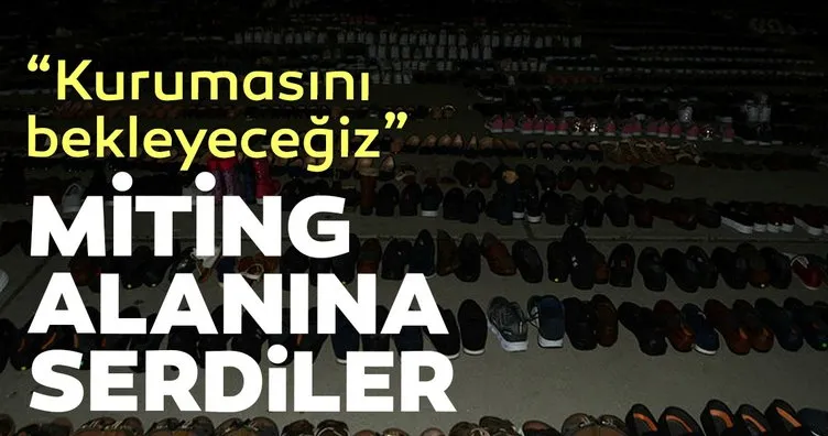 Eminönü Yeraltı Çarşısı esnafı, ürünleri Yenikapı miting alanına serdi