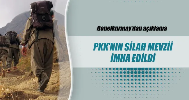 Yüksekova’da PKK’nın silah mevzii imha edildi