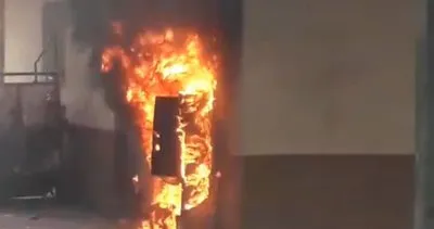 Şanlıurfa’da trafo alev alev yandı!