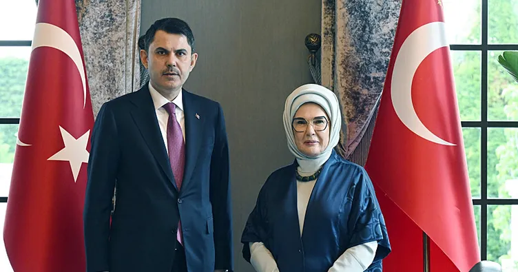 Emine Erdoğan, Çevre, Şehircilik ve İklim Değişikliği Bakanı Kurum ile görüştü