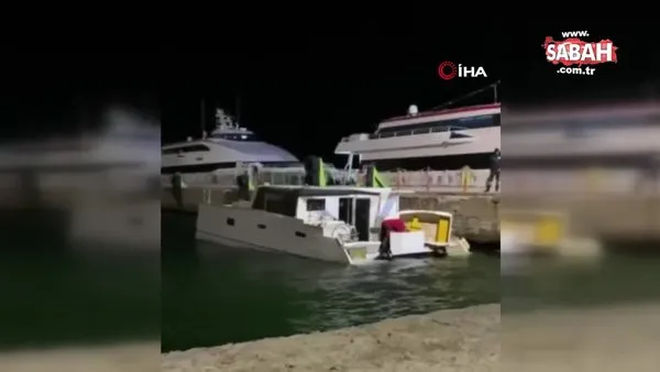 Bursa’da BUDO iskelesinin yanında tekne battı | Video
