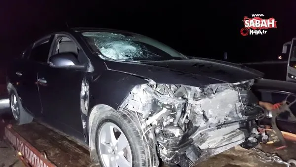 Samsun'da 2 otomobil çarpıştı: 3 yaralı |  Video
