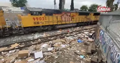 ABD’de tren soygunları başladı! Hareket halindeki trenlerde kargoları çalıyorlar | Video