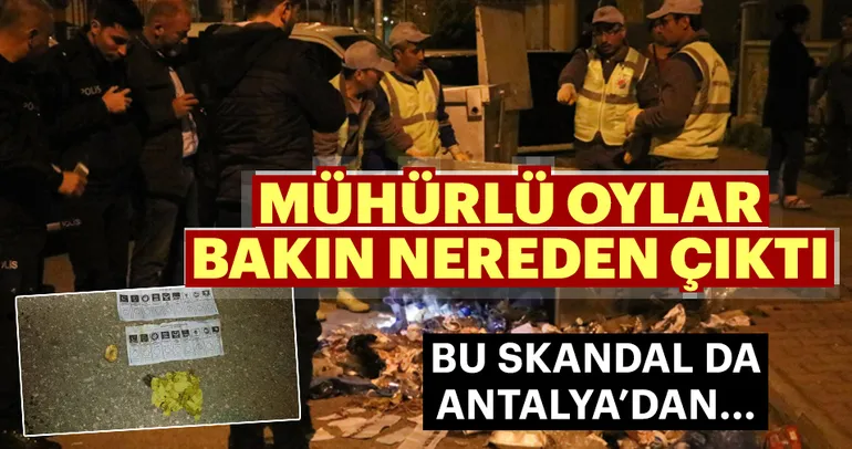 Antalya'da çöp kutusundan mühürlü oy pusulası çıktı