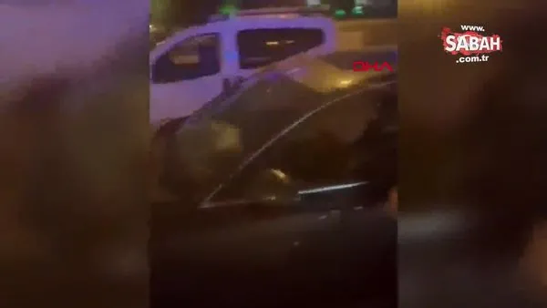 Ambulansı sıkıştırıp hakaretler yağdırdı | Video