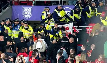 İngiltere - Macaristan maçında gergin anlar! Polis ve taraftarlar...