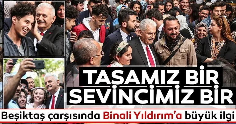 Binali Yıldırım, Beşiktaş’ta vatandaşlarla buluştu