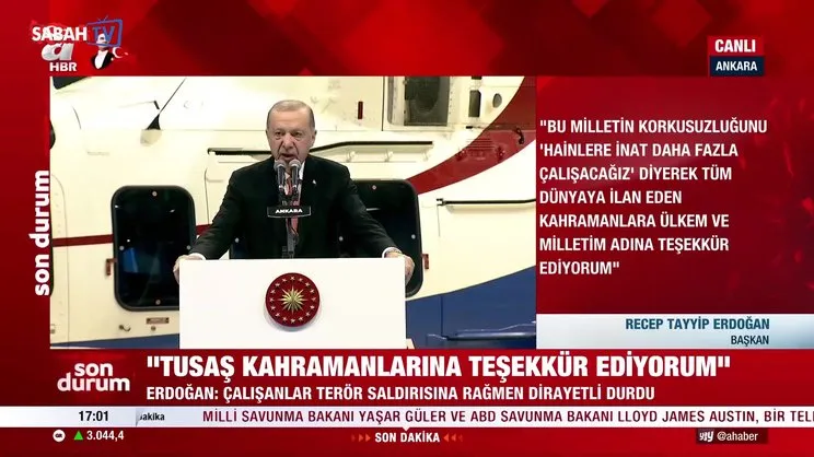 Cumhurbaşkanı Erdoğan'dan Gökbey teslim töreninde önemli açıklamalar