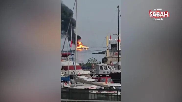 SON DAKİKA | Ataköy marinada tekne yangını