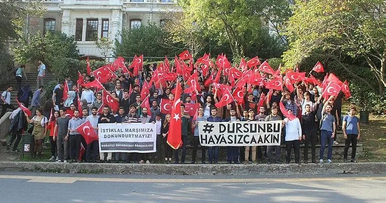 Boğaziçi Üniversitesi’nde İstiklal Marşı’na hakarete tepki