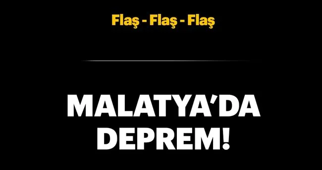 Son Dakika Malatya Da Deprem Son Dakika Haberler