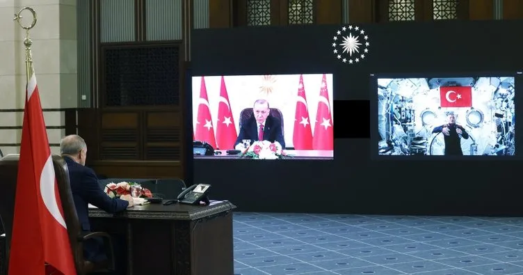 Uzaydan ilk bağlantı Başkan Erdoğan ile! Alper Gezeravcı: Size minnettarım!