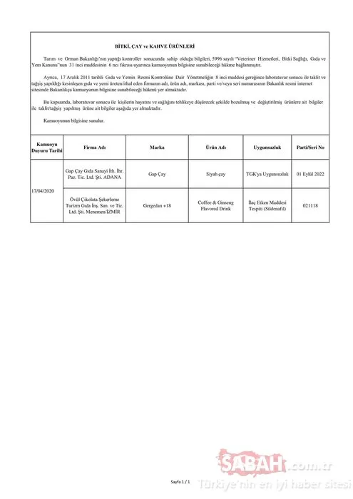 Tarım ve Orman Bakanlığı hileli gıda üreten 45 firmayı ifşa etti! İşte hileli ürünler listesi ve zehir saçan o firmalar…