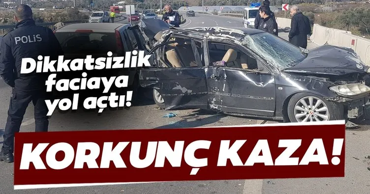 İzmir’de feci kaza!  3’ü ağır 8 yaralı var...