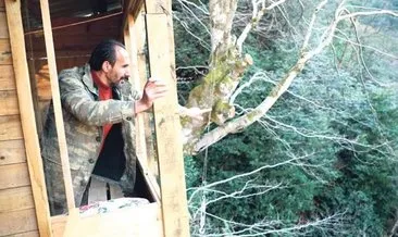 Yükseklik korkusuna rağmen ağaca ev yaptı #kocaeli