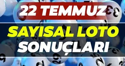 Sayısal Loto sonuçları belli oldu!  Milli Piyango 22 Temmuz Sayısal Loto çekiliş sonuçları MPİ ile hızlı bilet sorgulama BURADA