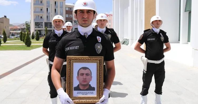 Kırıkkale’deki kazada hayatını kaybeden polis memuru Ağrı’da son yolculuğuna uğurlandı