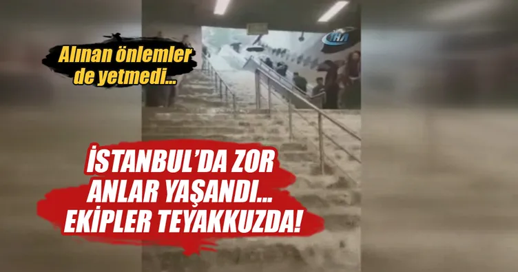 Metro istasyonu sular altında