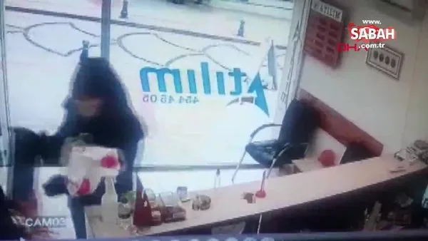 Koceli'de silahlı soyguncuyu kovalayan döviz bürosu sahibi kadın kamerada | Video