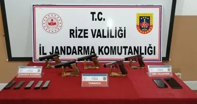 Kontrol edilen araçtan 5 silah çıktı