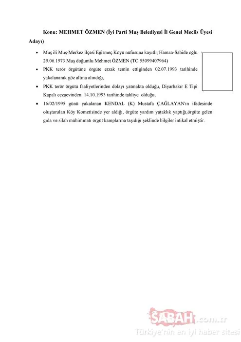 İşte İyi Parti'nin 31 Mart seçimleri aday listesindeki PKK'lılar!