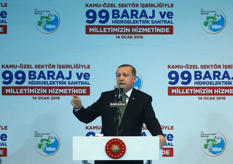 Cumhurbaşkanı Erdoğan 99 Baraj açılışında
